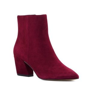 Botkier Red Suede Booties- Size 6